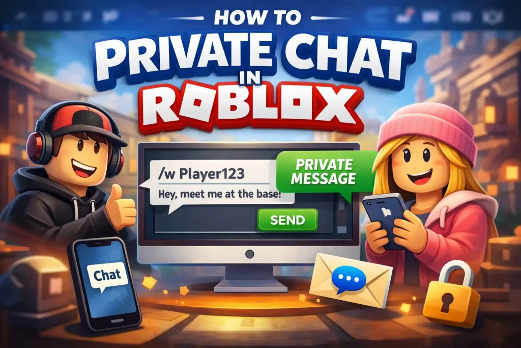 how to private chat in roblox